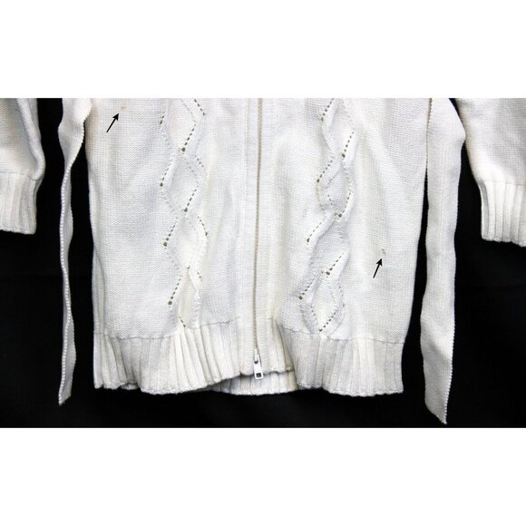 2007 Gymboree School Girls Rock Duster Sweater Cardigan sz 8 Belt Long Zip Heart - Picture 4 of 9